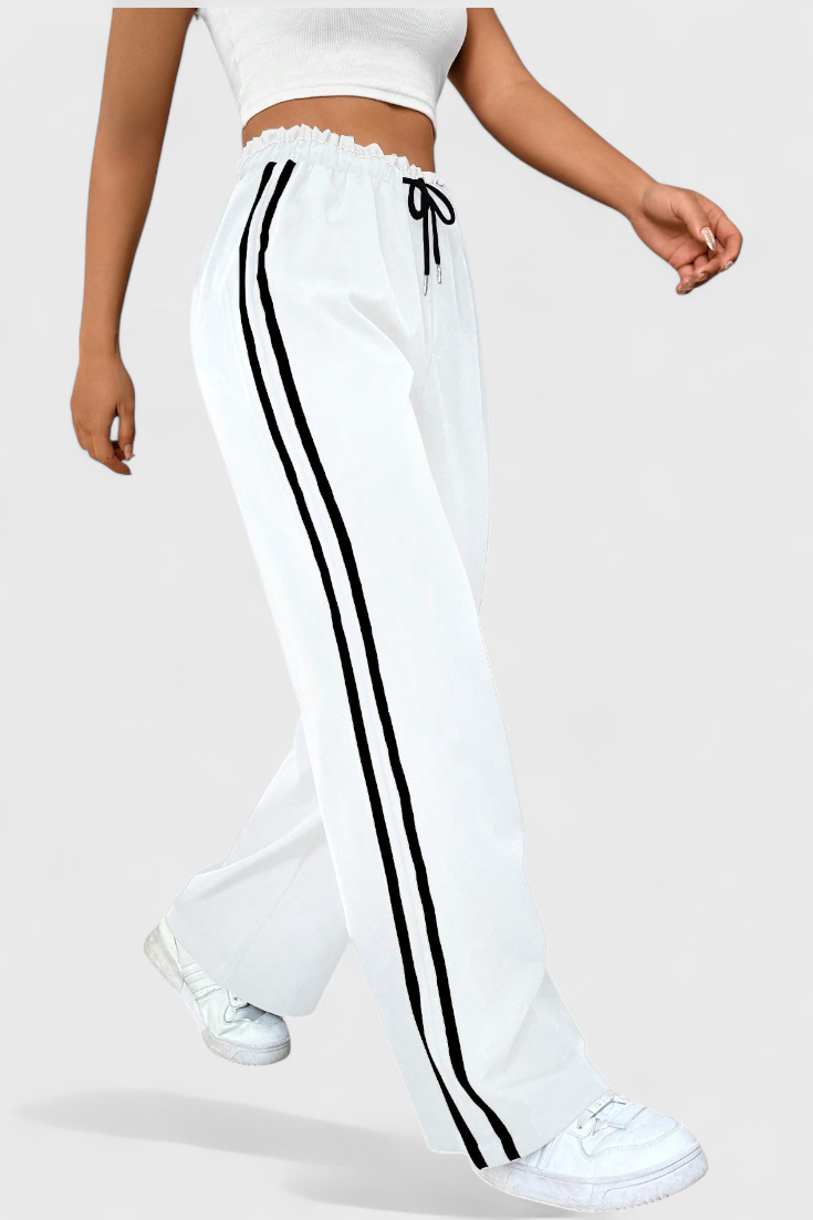 Ariana – Pantalón Deportivo Pierna Ancha Con Franjas