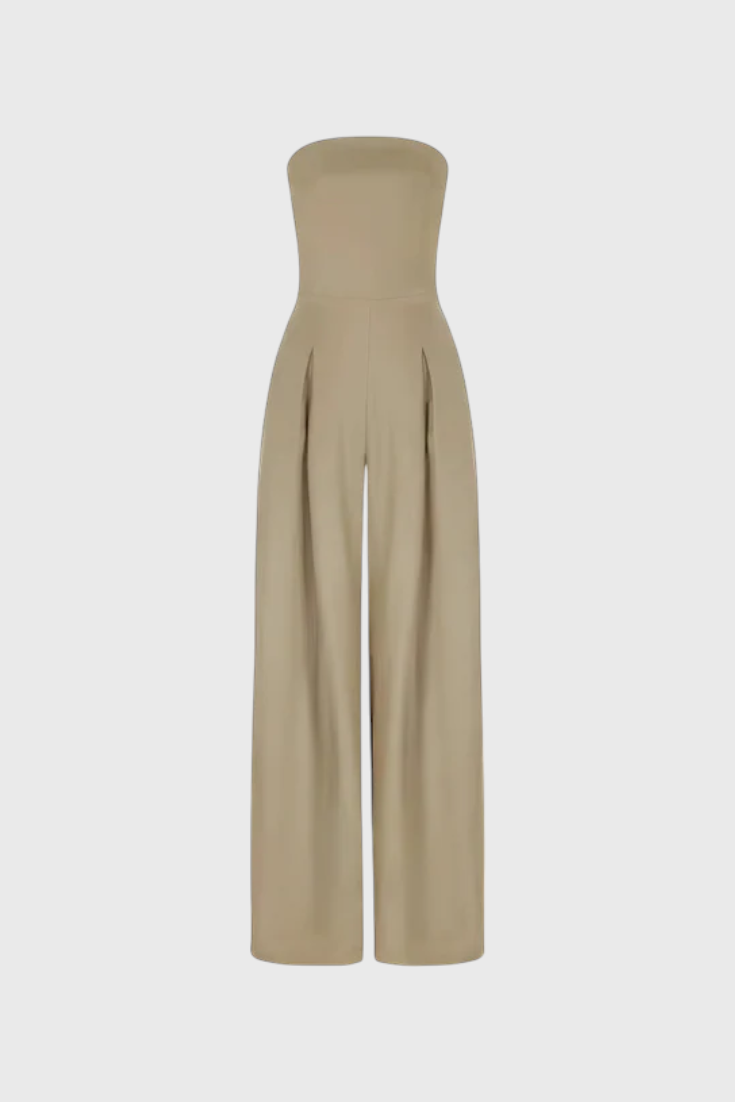Camila – Mono Elegante Sin Mangas Escote Estructurado