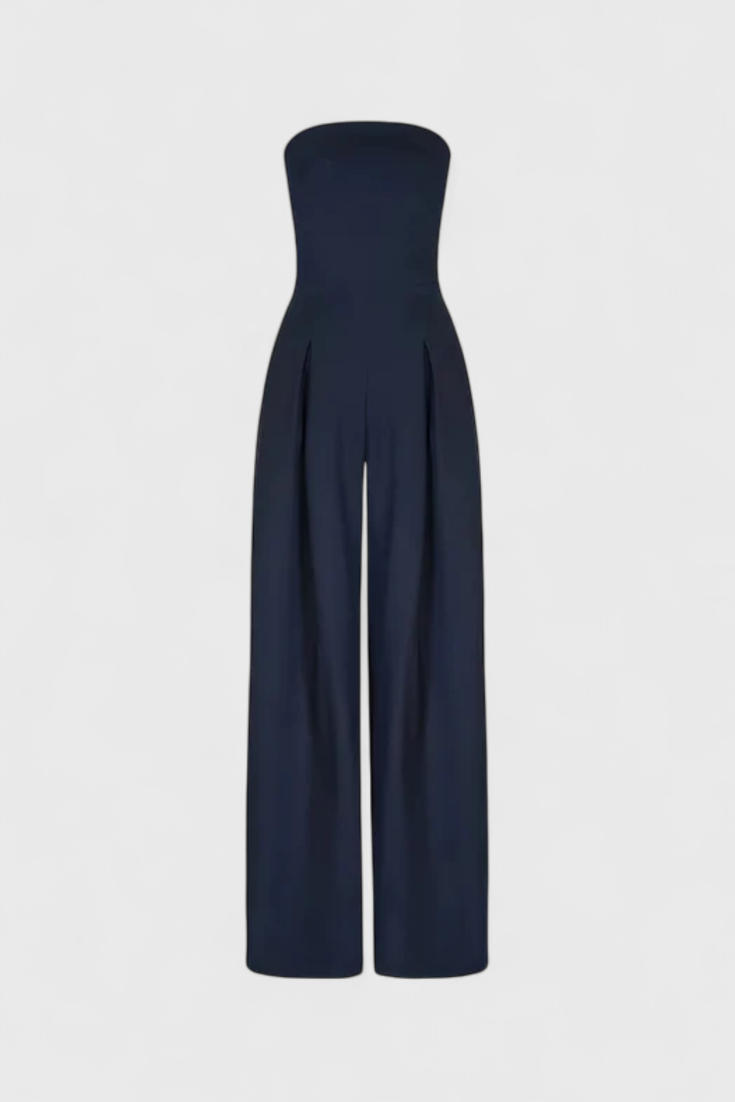 Camila – Mono Elegante Sin Mangas Escote Estructurado