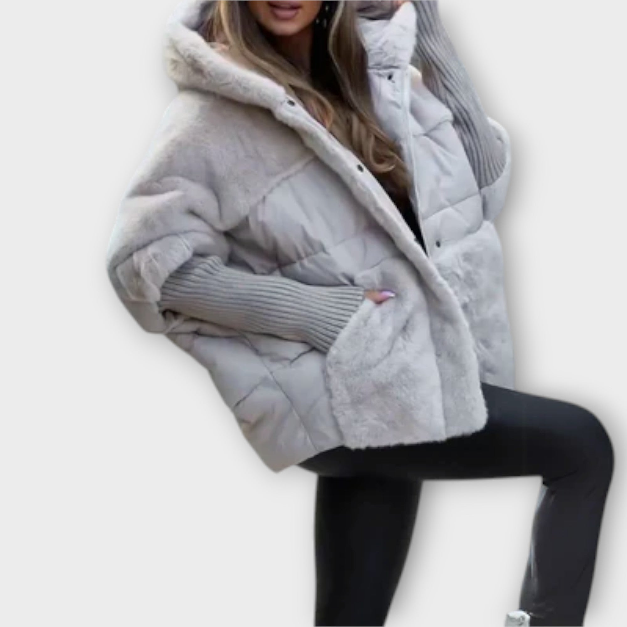 Lucía – Abrigo Puffer Con Forro Teddy Interior Cálido