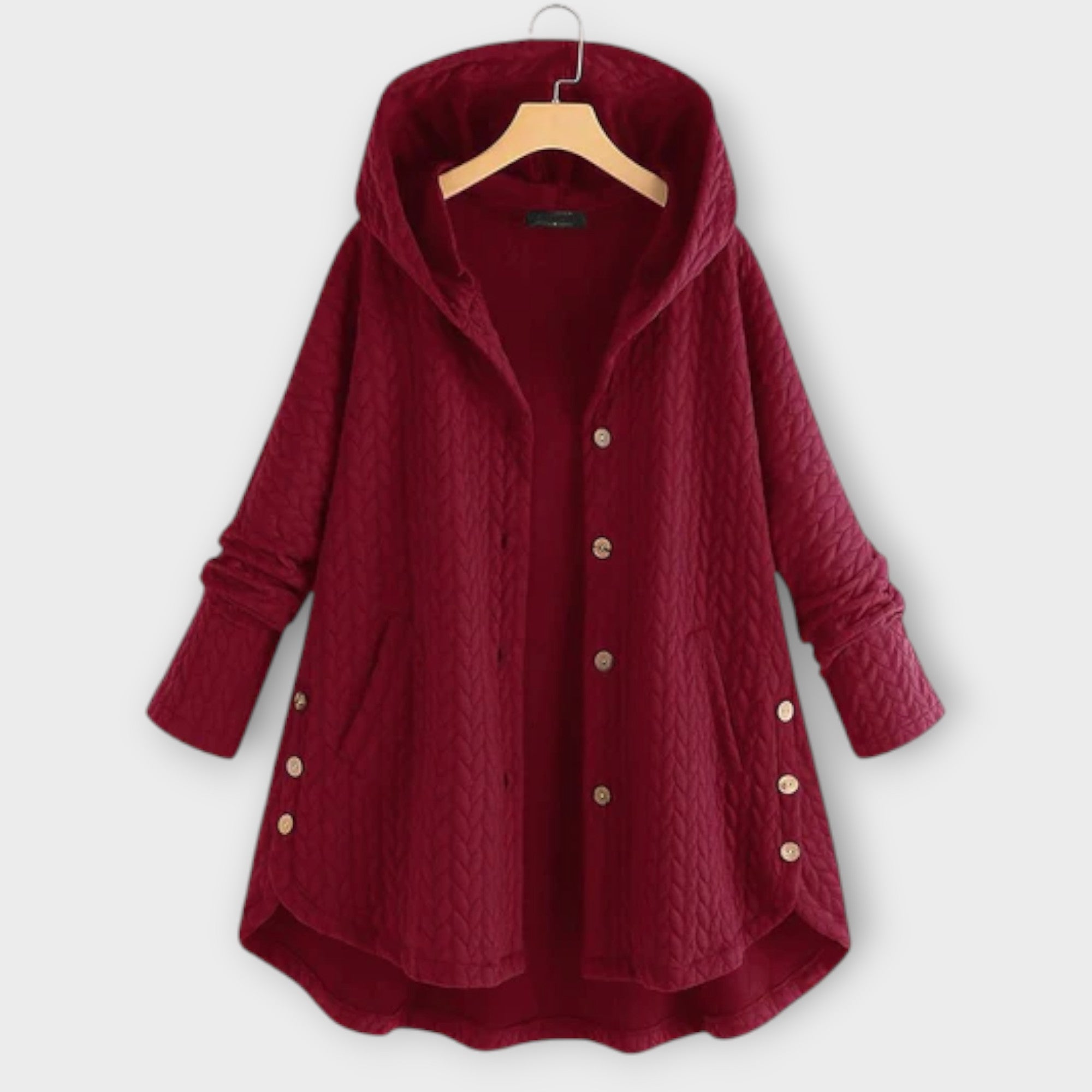 Elena – Chaqueta Aislante Botones Ajuste Holgado Ligera