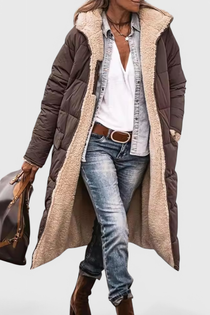 Parka Acolchada Isabella Suave Para Invierno Diario