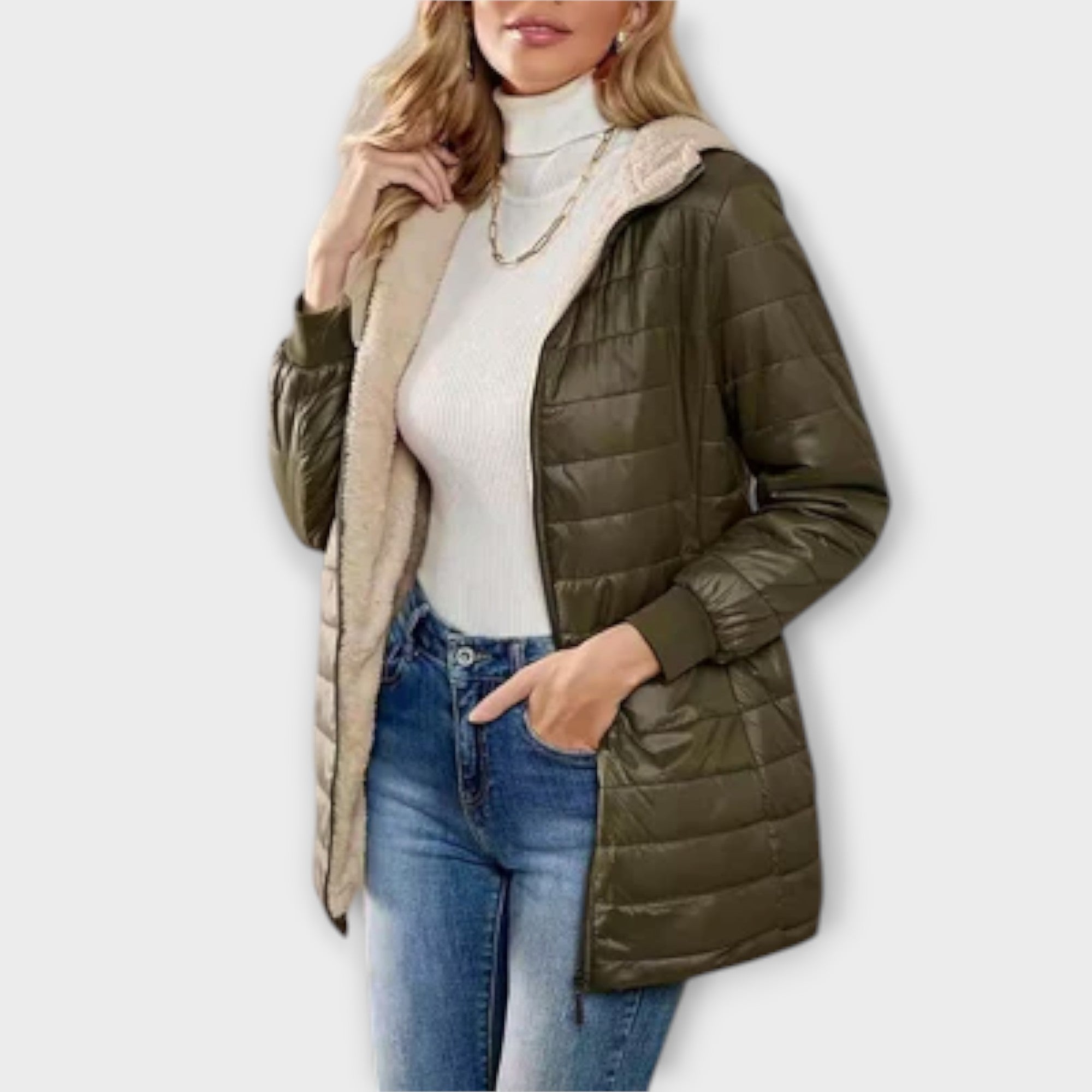Adriana - Chaqueta Invierno Corte Relajado Manga Larga