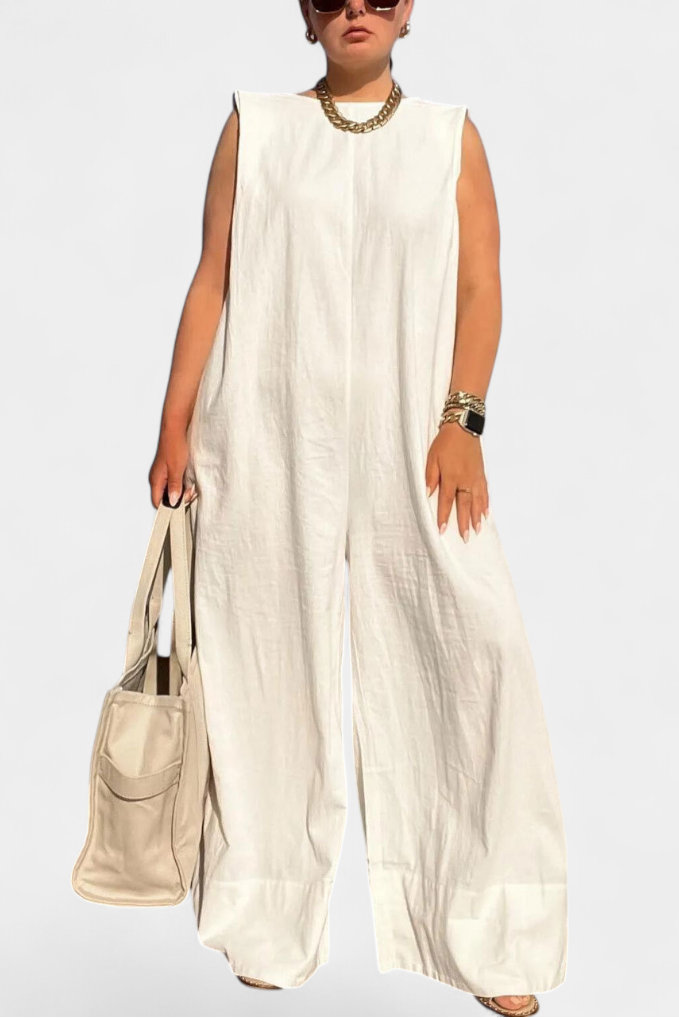 Camila – Mono Entero Oversize Sin Mangas Estructurados