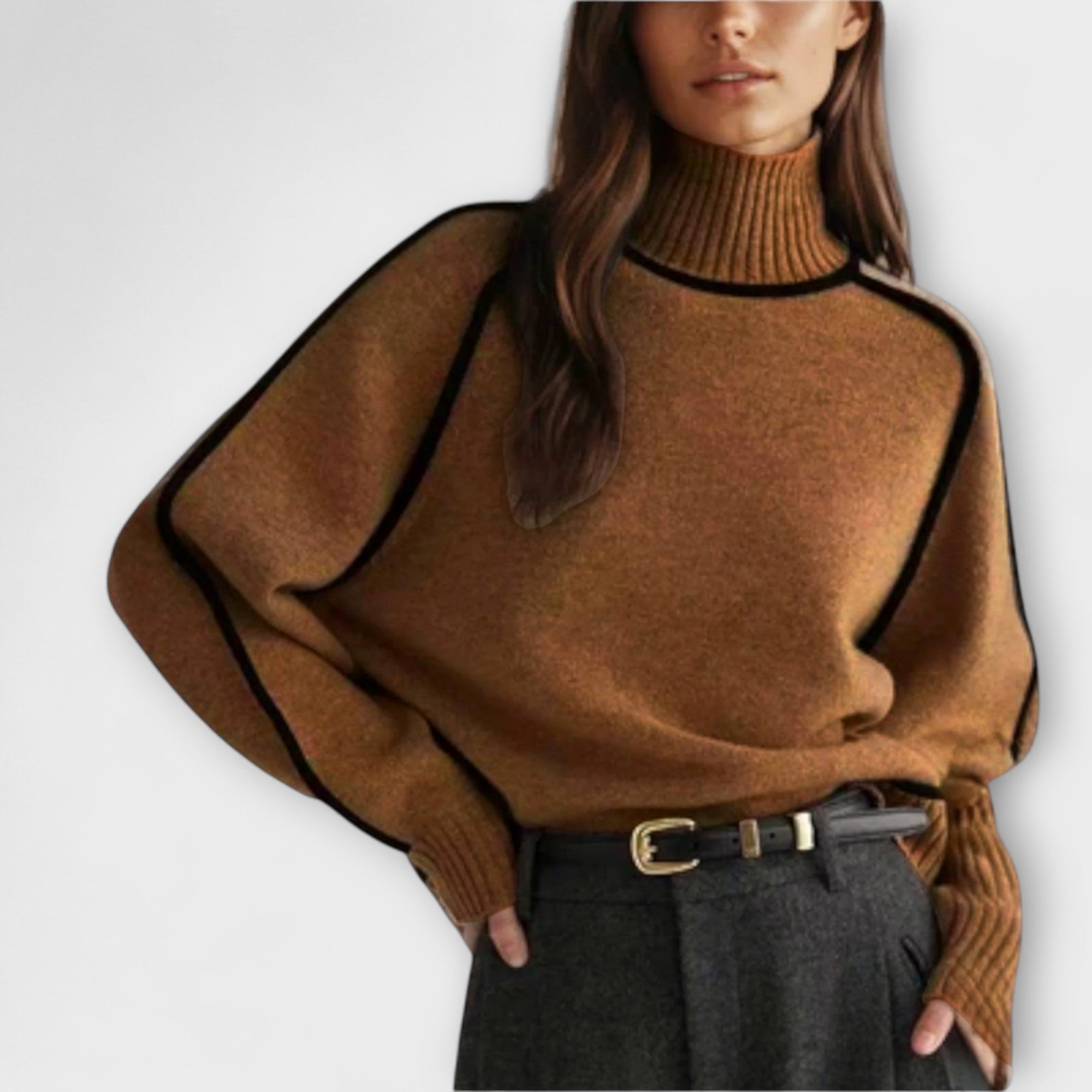 Elena - Suéter Cuello Alto Suave Para Invierno Elegante