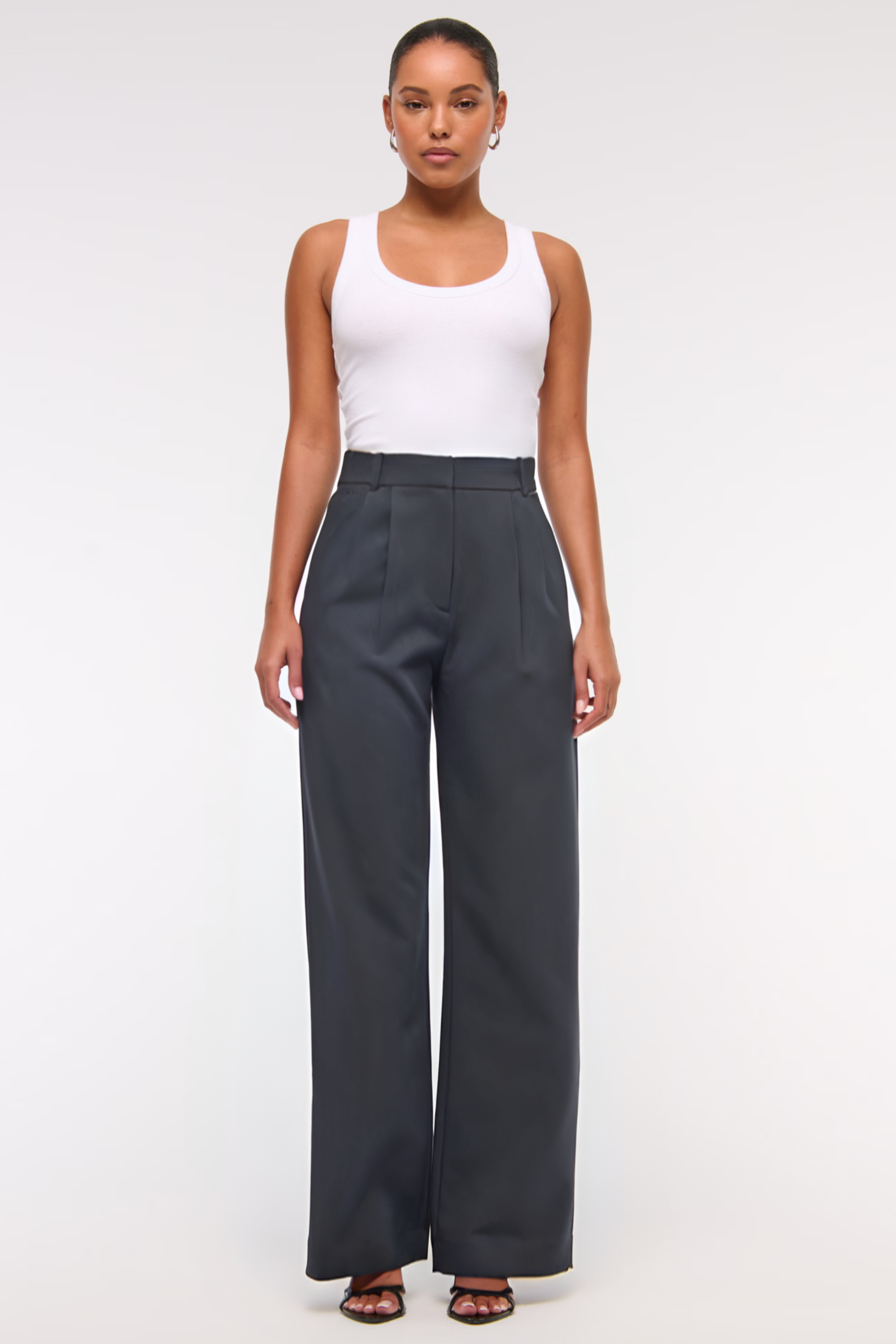 Camila - Pantalón Tailored Pierna Ancha Cintura Alta