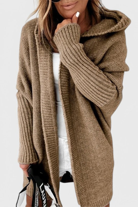 Camila – Cárdigan Oversized Con Capucha Acolchado Cálido