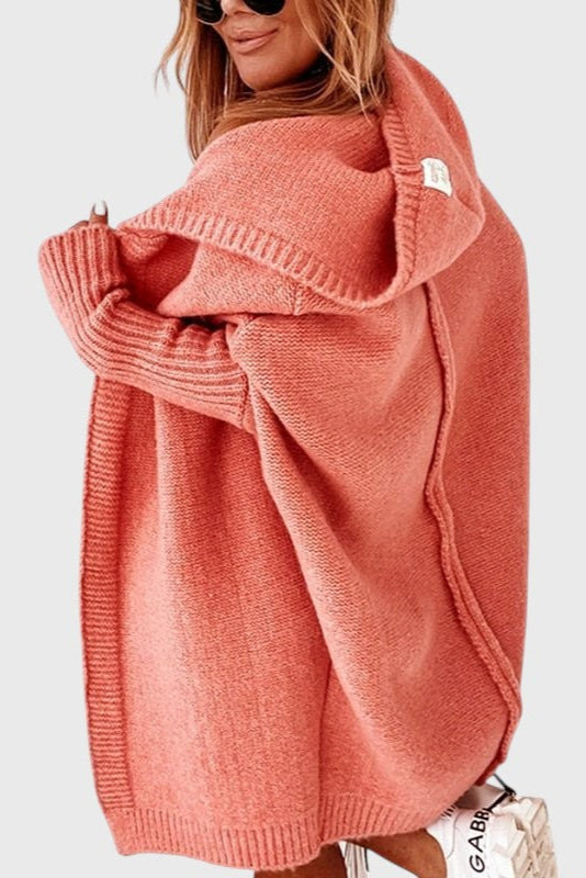 Camila – Cárdigan Oversized Con Capucha Acolchado Cálido