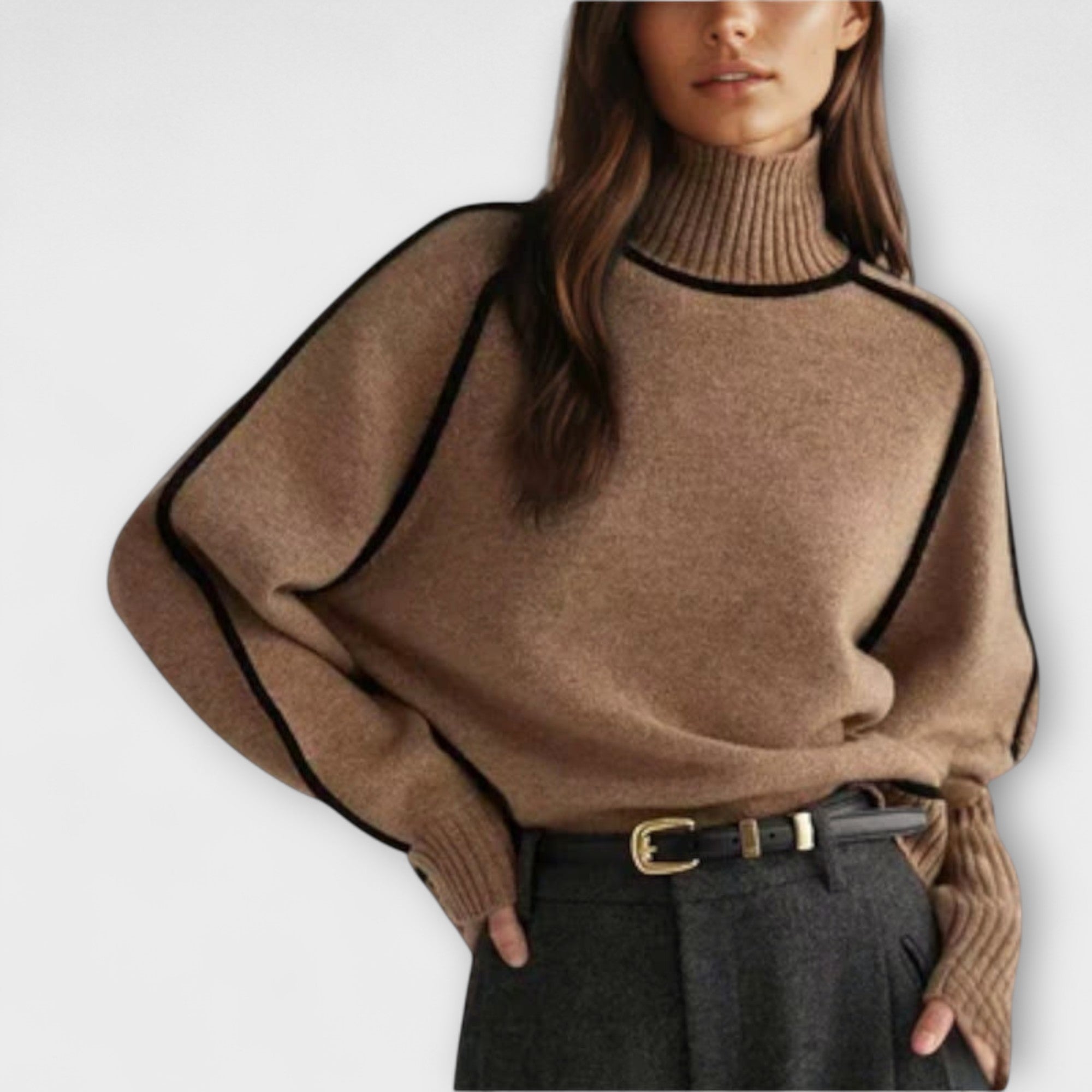 Elena - Suéter Cuello Alto Suave Para Invierno Elegante