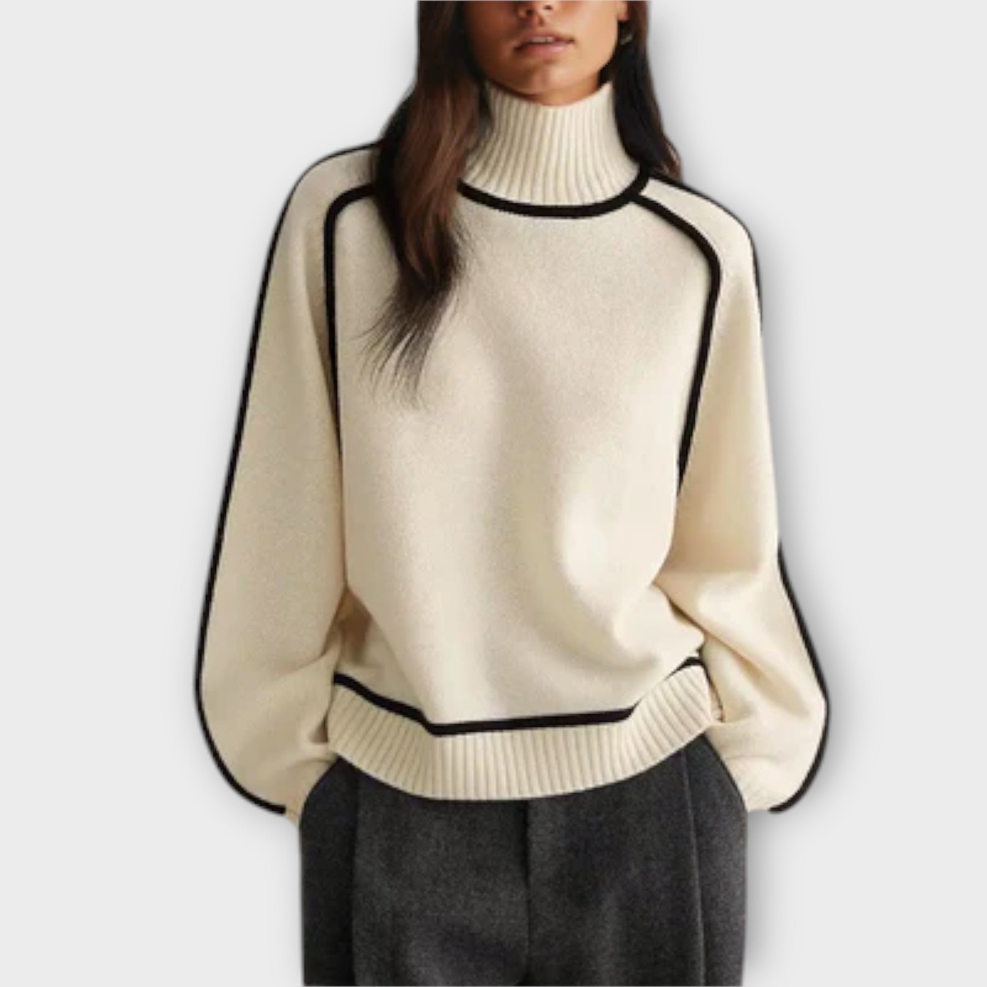 Elena - Suéter Cuello Alto Suave Para Invierno Elegante