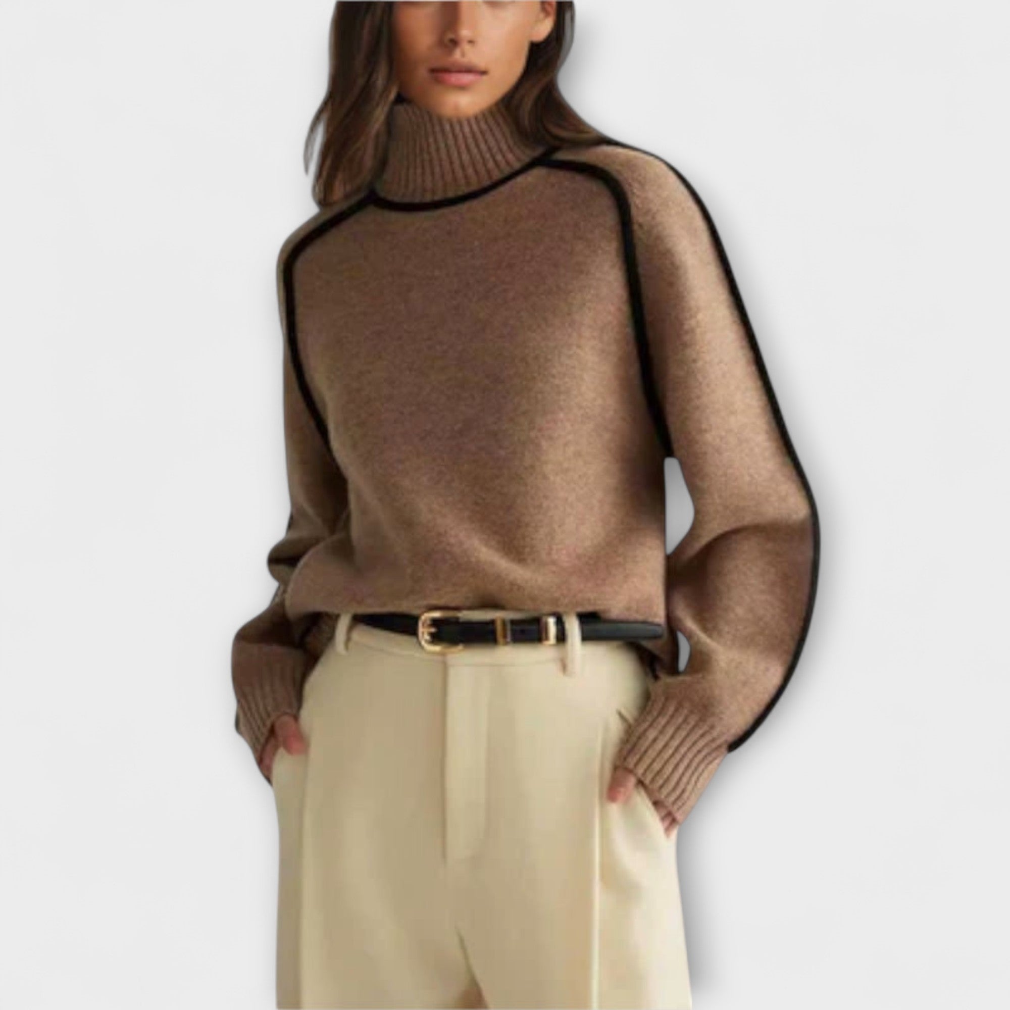 Elena - Suéter Cuello Alto Suave Para Invierno Elegante