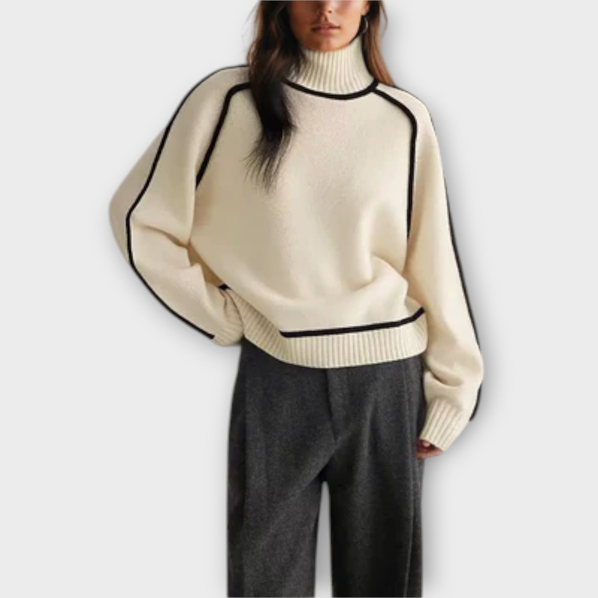 Elena - Suéter Cuello Alto Suave Para Invierno Elegante