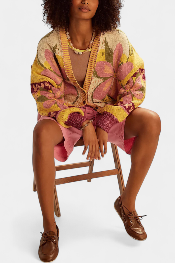Sofía – Cárdigan Floral Ligero Suelto Estilo Bohemio