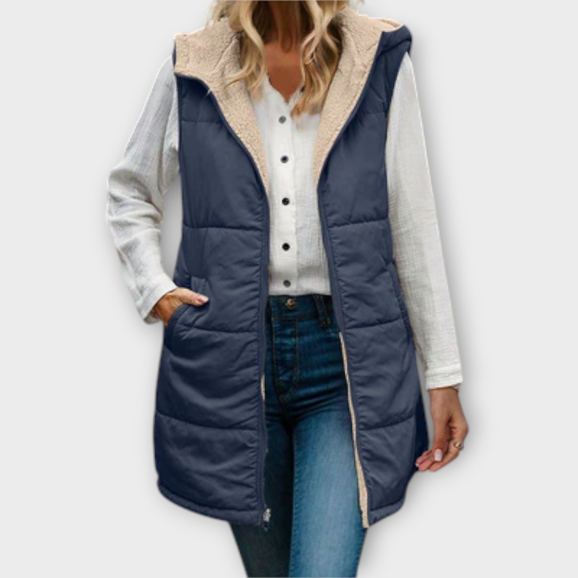 Elena – Gilet Acolchado Reversible Liviano Y Cálido