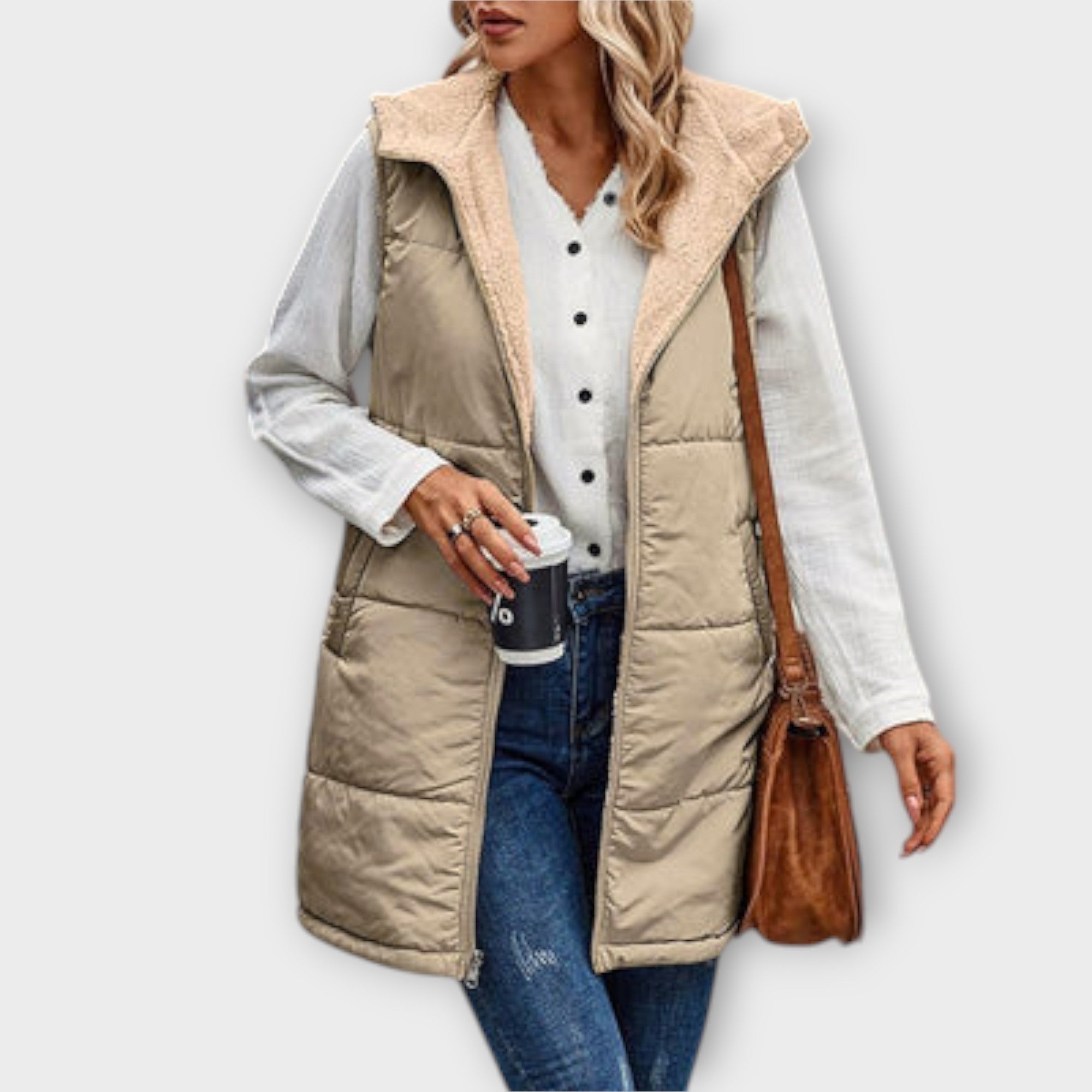 Elena – Gilet Acolchado Reversible Liviano Y Cálido