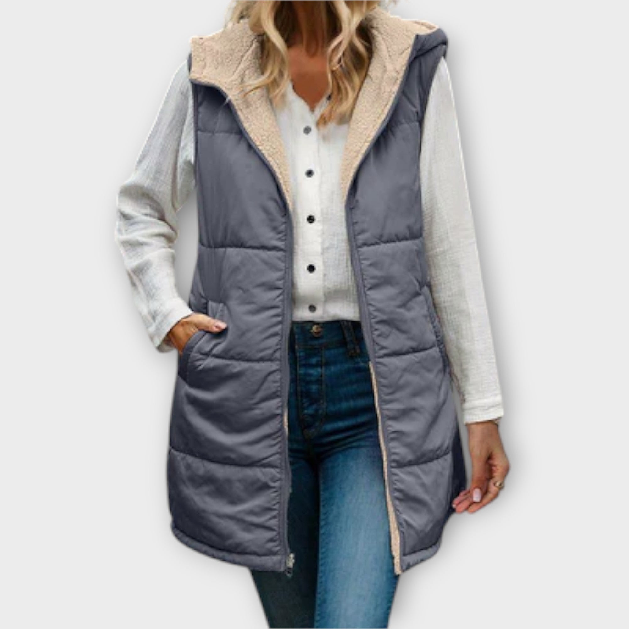 Elena – Gilet Acolchado Reversible Liviano Y Cálido