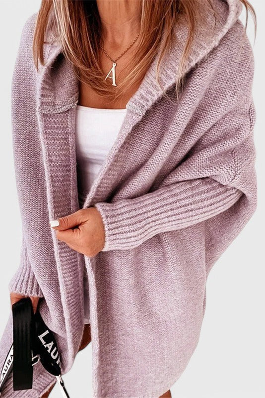 Camila – Cárdigan Oversized Con Capucha Acolchado Cálido