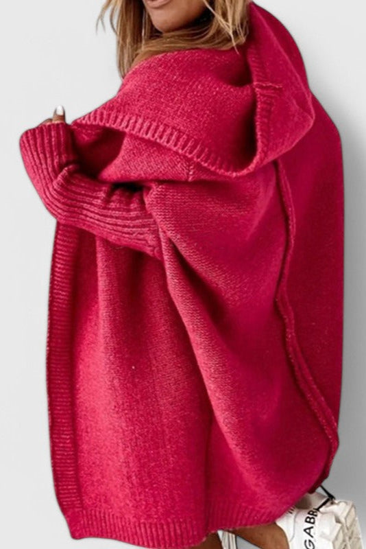 Camila – Cárdigan Oversized Con Capucha Acolchado Cálido