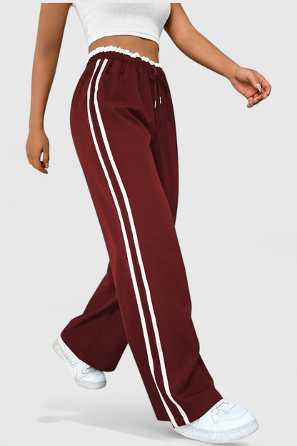 Ariana – Pantalón Deportivo Pierna Ancha Con Franjas