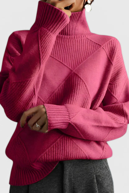 Azucena – Jersey De Cuello Alto Punto Suave Clásico