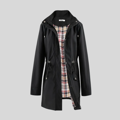 Camila – Abrigo Impermeable Manga Larga Corte Ajustado