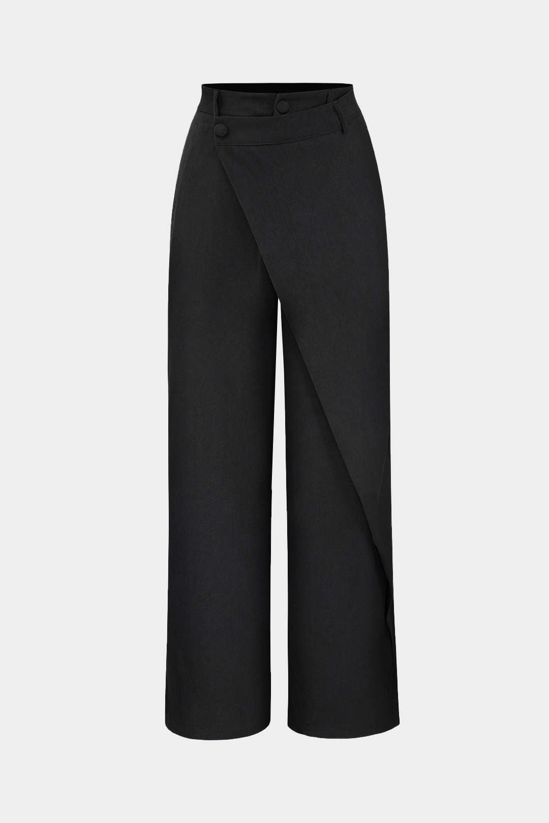 Camila – Pantalón Recto Drapado Cintura Envolvente
