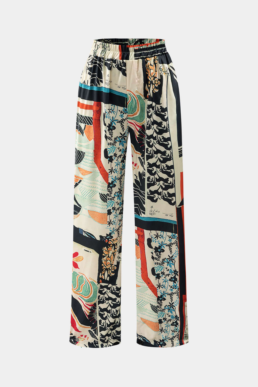 Clara – Pantalón Recto Cintura Alta Floral Estampado