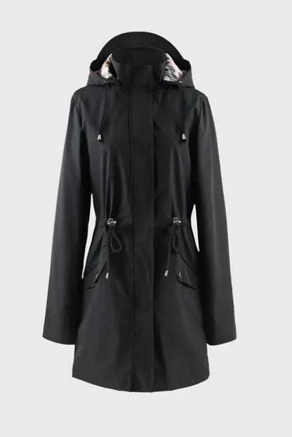 Camila – Abrigo Impermeable Manga Larga Corte Ajustado