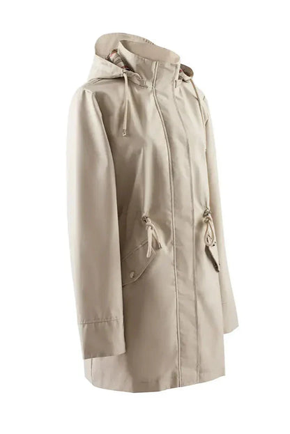 Camila – Abrigo Impermeable Manga Larga Corte Ajustado