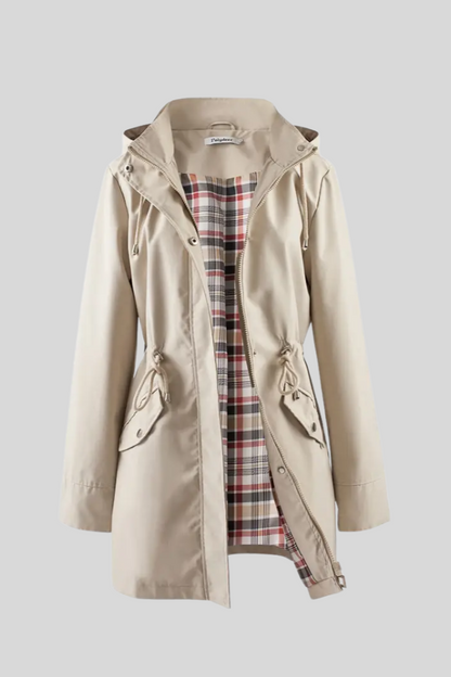 Camila – Abrigo Impermeable Manga Larga Corte Ajustado