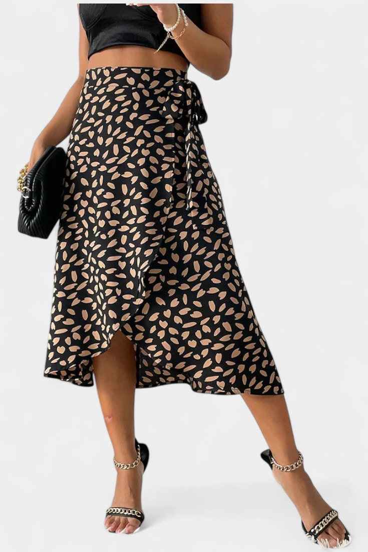 Mariana – Falda Boho Asimétrica Estampada Verano Ligera