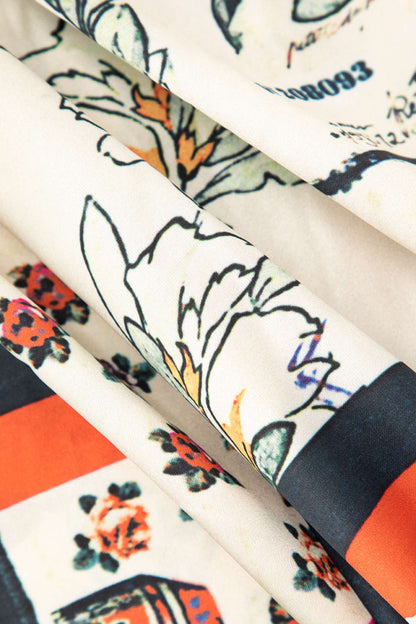 Clara – Pantalón Recto Cintura Alta Floral Estampado