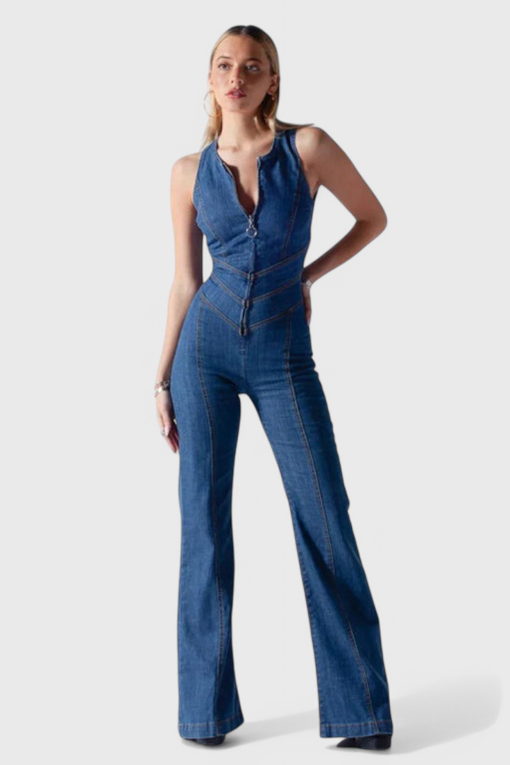Isabel - Mono Denim Espalda Corazón Cintura Ajustada