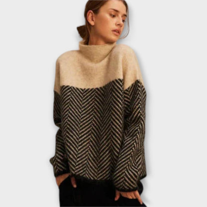 Elena - Suéter Cuello Alto Suave Y Clásico Para Eventos