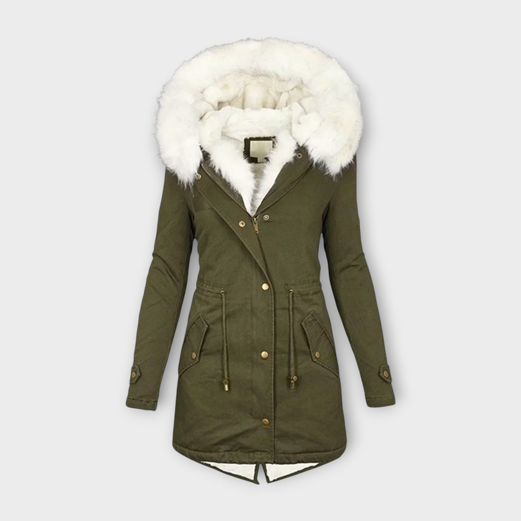 Adriana – Abrigo De Invierno Impermeable Con Forro Piel