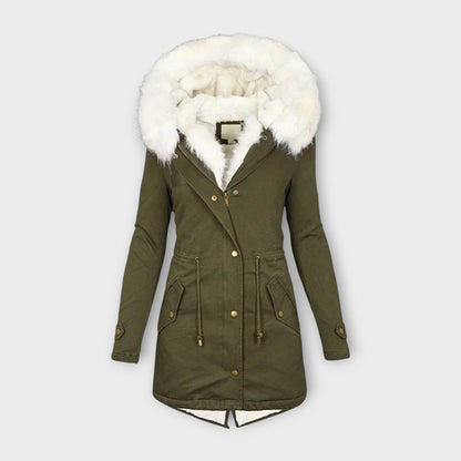 Adriana – Abrigo De Invierno Impermeable Con Forro Piel