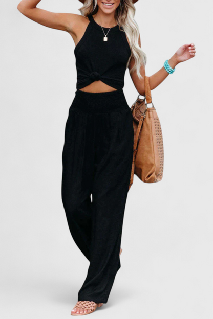 Lucía – Pantalón Fluido Algodón Lino Natural Elegancia
