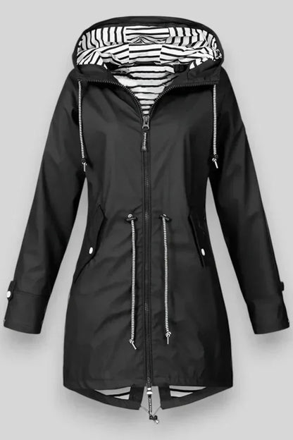 Ariana - Chaqueta Impermeable Ligera Con Capucha Elegante