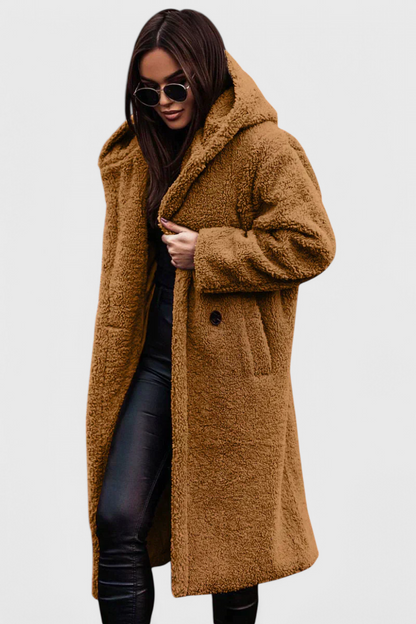 Lucía – Abrigo Largo De Piel De Oso Ultra Suave Cálido