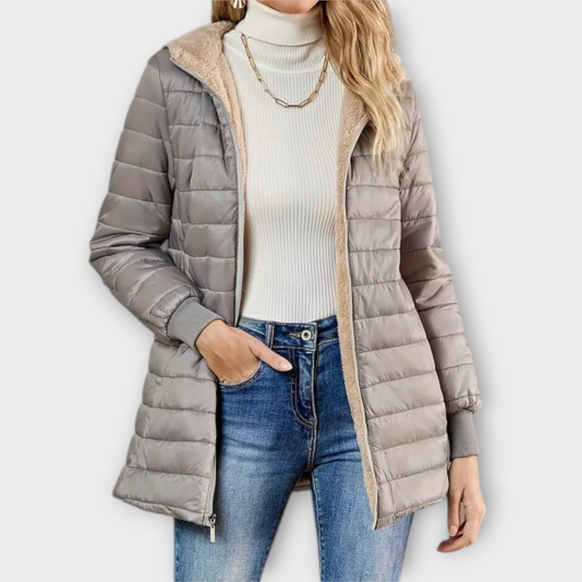 Adriana - Chaqueta Invierno Corte Relajado Manga Larga