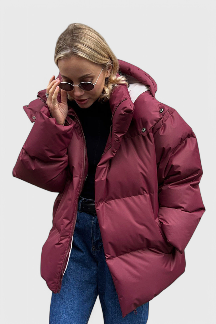 Mariana – Chaqueta Puffer Acolchada Invierno Negra Elegante