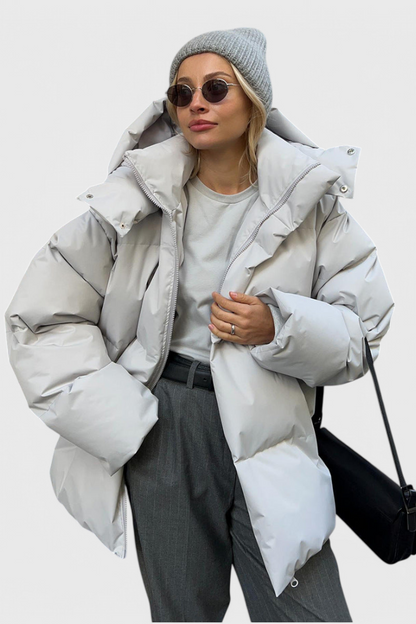 Mariana – Chaqueta Puffer Acolchada Invierno Negra Elegante