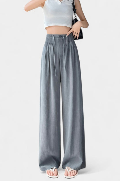 Lucía – Pantalón Cintura Alta Pierna Ancha Elegante
