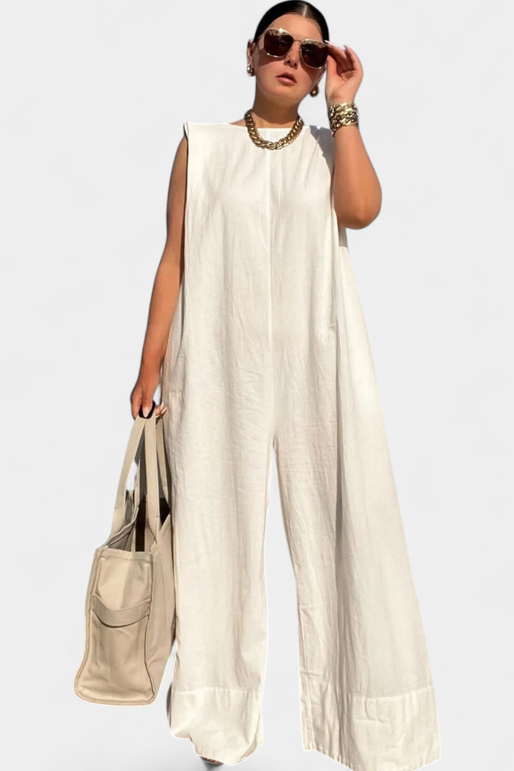 Camila – Mono Entero Oversize Sin Mangas Estructurados
