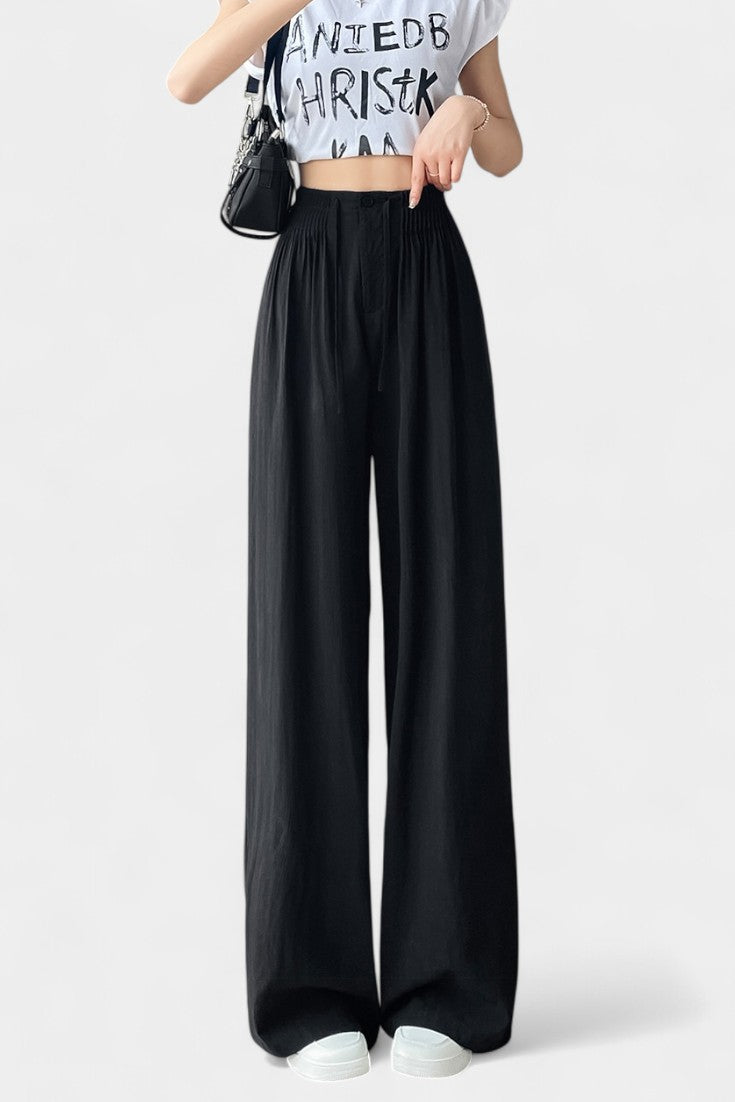 Lucía – Pantalón Cintura Alta Pierna Ancha Elegante