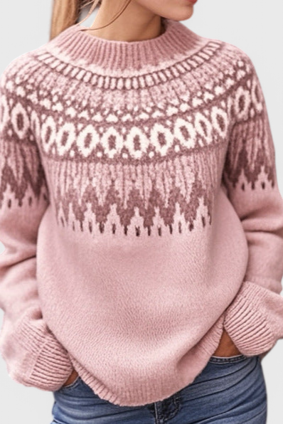 Luna – Jersey Fair Isle Tejido Suave Para Invierno Casual