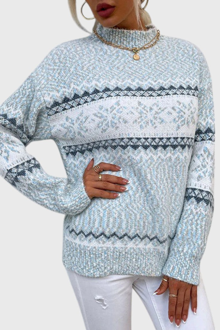 Sofía – Jersey Nieve Tejido Ultra Suave Relajado Con Copos