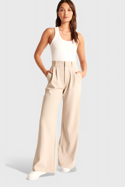 Camila - Pantalón Tailored Pierna Ancha Cintura Alta