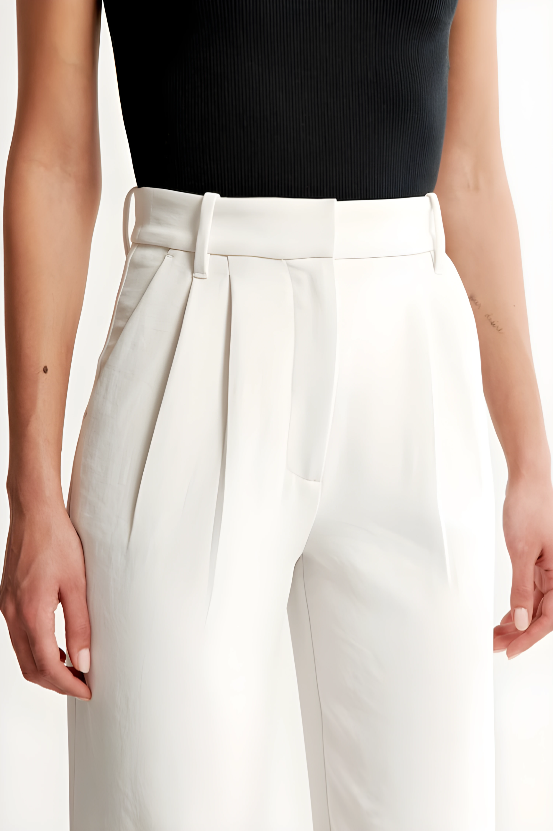 Camila - Pantalón Tailored Pierna Ancha Cintura Alta