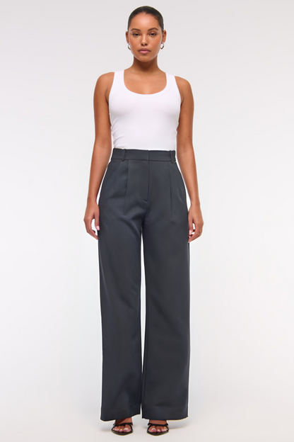 Camila - Pantalón Tailored Pierna Ancha Cintura Alta
